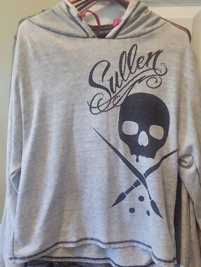 Sullen Light Gray Hooded Crewneck Sweater - Sullen